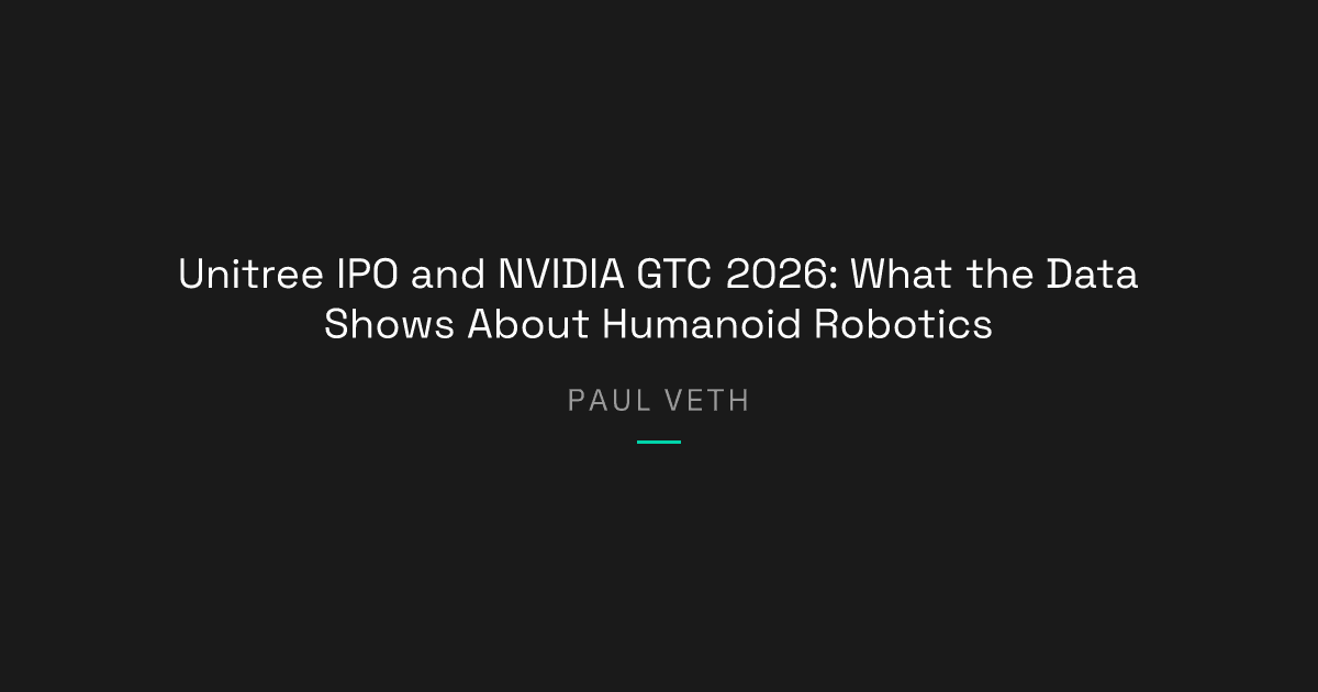 Humanoid Robotics 2026: Unitree IPO and NVIDIA GTC Signal a Market in Transition