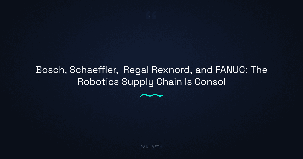 How Industrial Giants Are Rebuilding Robotics From the Supply Chain Up