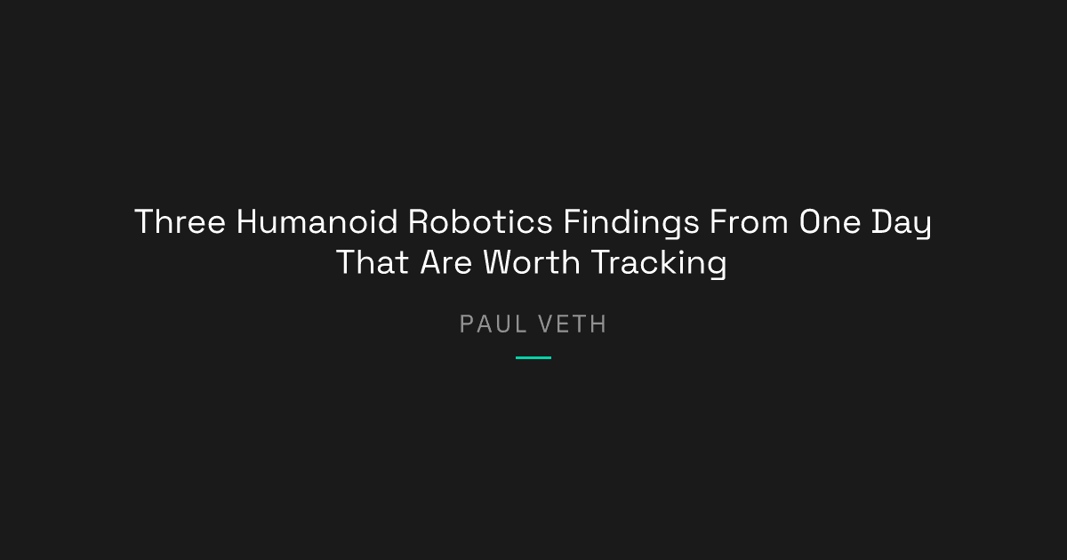 New Research: Smarter Touch, Precision Control, and 10,000 Humanoid Robots